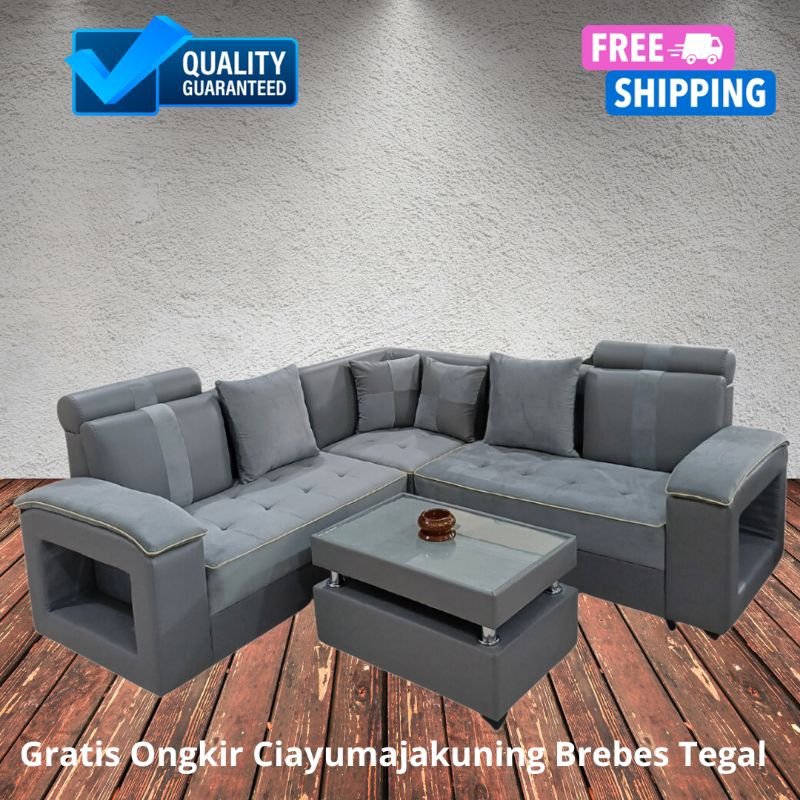 SOFA L SUDUT GGS MINIMALIS MODERN