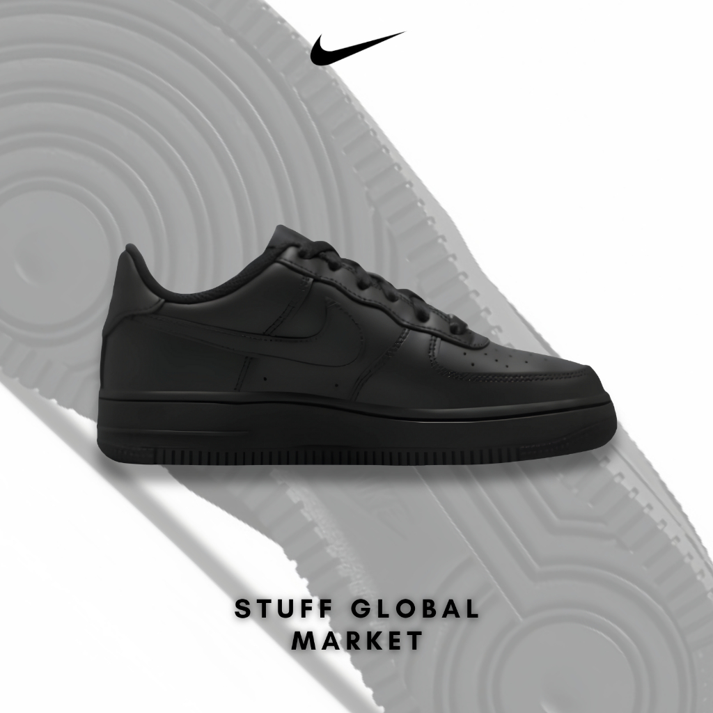 Sepatu Sneakers Nike Air Force 1 ‘07 Triple Black Full Black BNIB