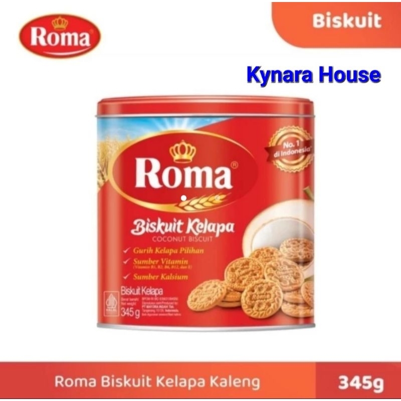 Biskuit Roma Kelapa Kaleng 345gr