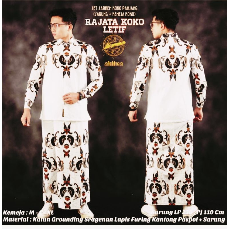 RAJATA - FASHION BATIK MUSLIM SOLO - SETELAN BAJU BATIK KOKO PRIA MOTIF MEWAH