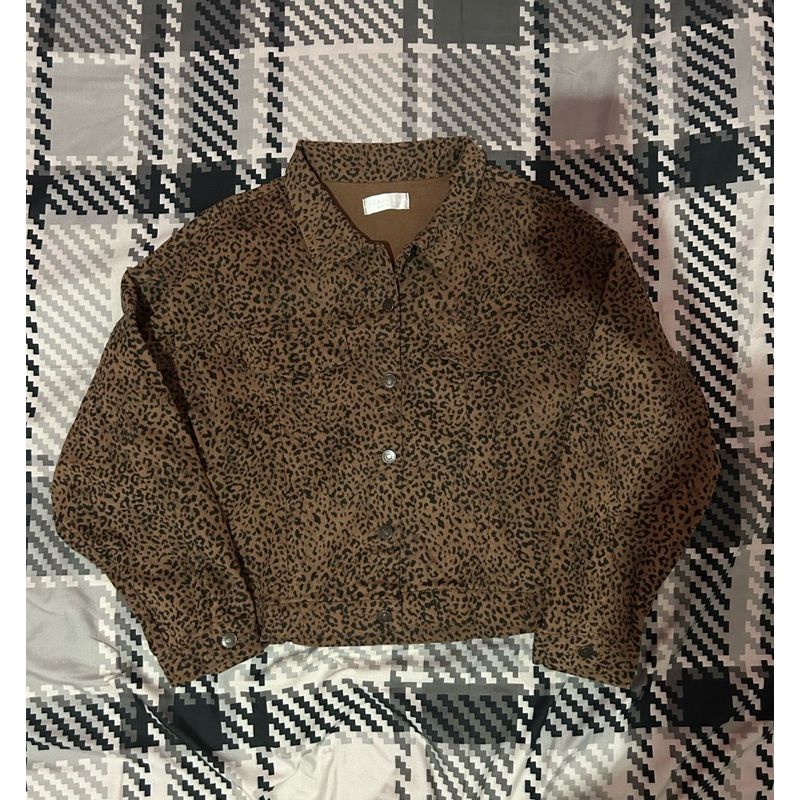 Denim Jacket Leopard Pattern by Jkichi