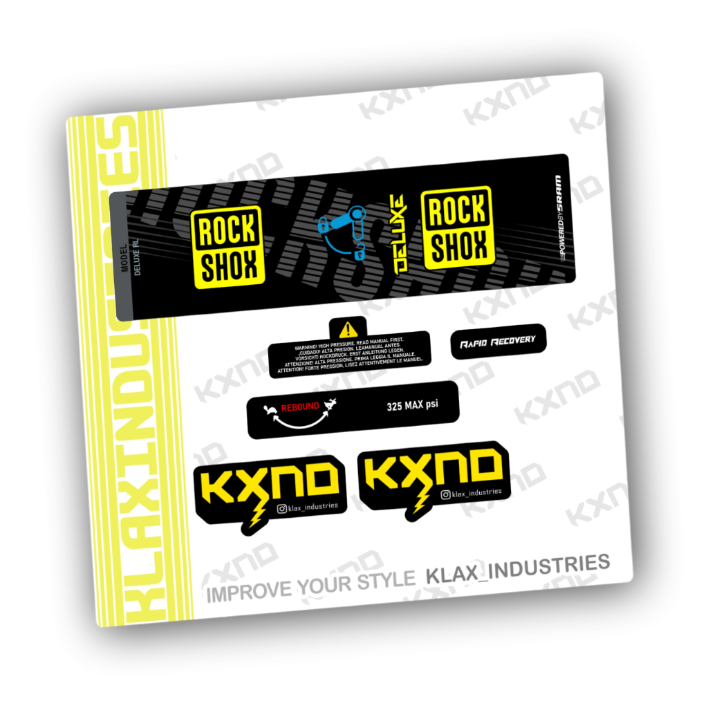 Decal rearshock RockShox Deluxe RL KLAX INDUSTRIES stiker sepeda
