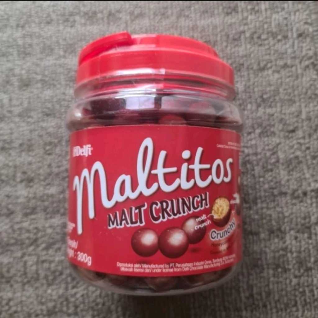 

Cod /Delfi maltitos malt crunch 300 gram satuan / Delfi maltitos malt crunch jar 325 gram / Delfi maltitos malt crunch / Biskuit coklat 300 gram toples / Gift lebaran / Coklat / Hampers / Parcel coklat / Cemilan keluarga