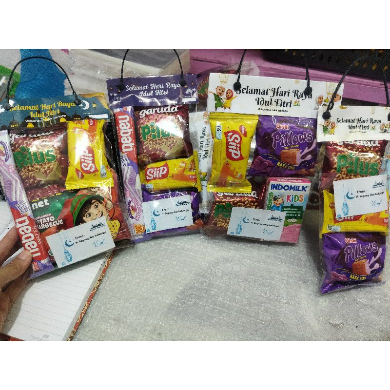

snack bag, hampers snack lebaran, hampers lebaran, bingkisan lebaran
