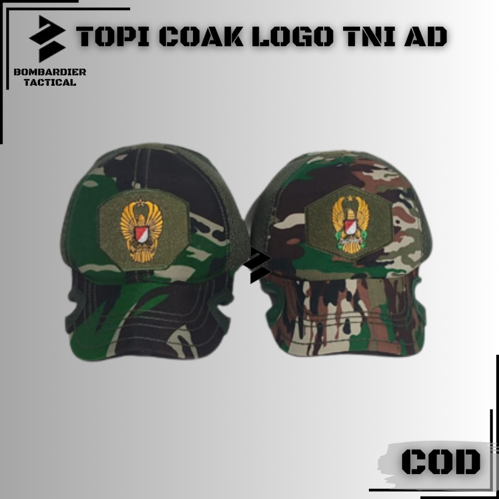 TERMURAH TOPI COWAK BORDIR TNI AD NKRI DAN MALVINAS
