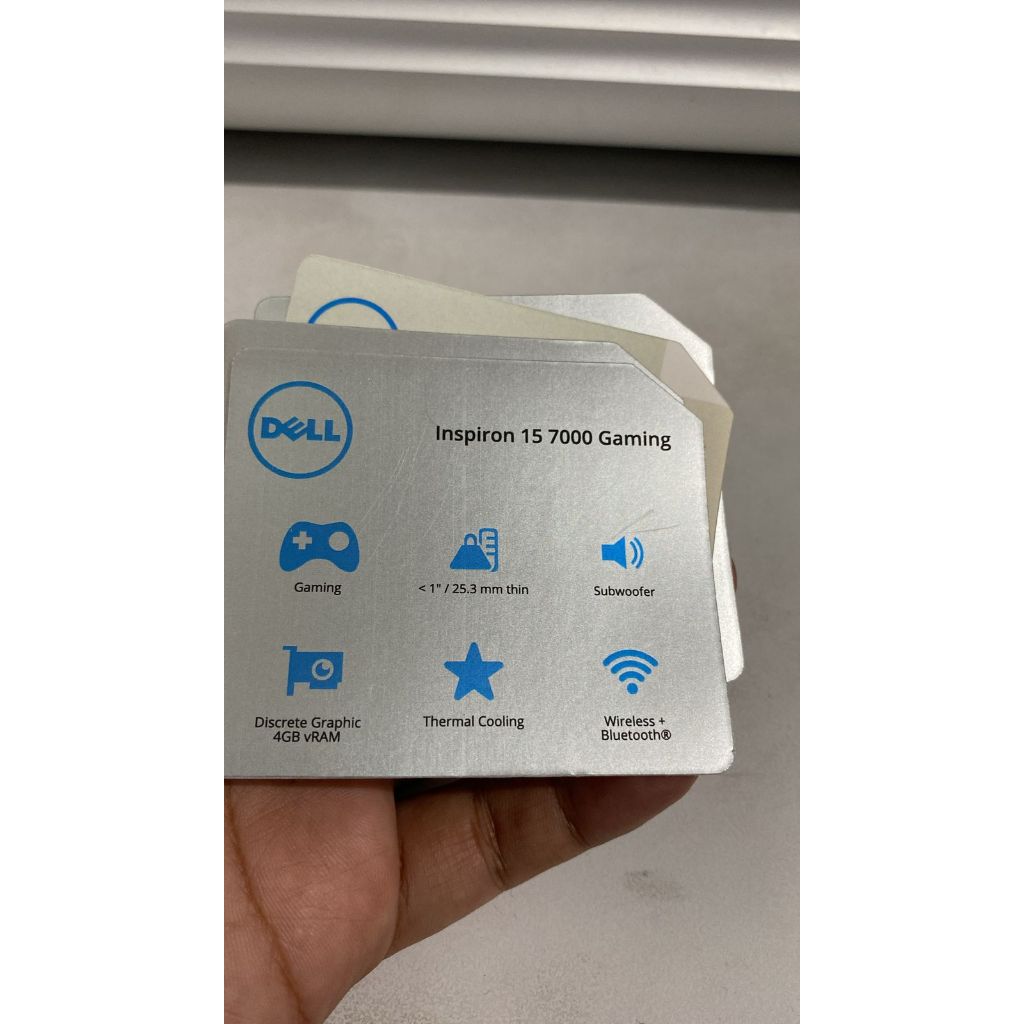 Stiker Spesifikasi Laptop Dell Gaming series