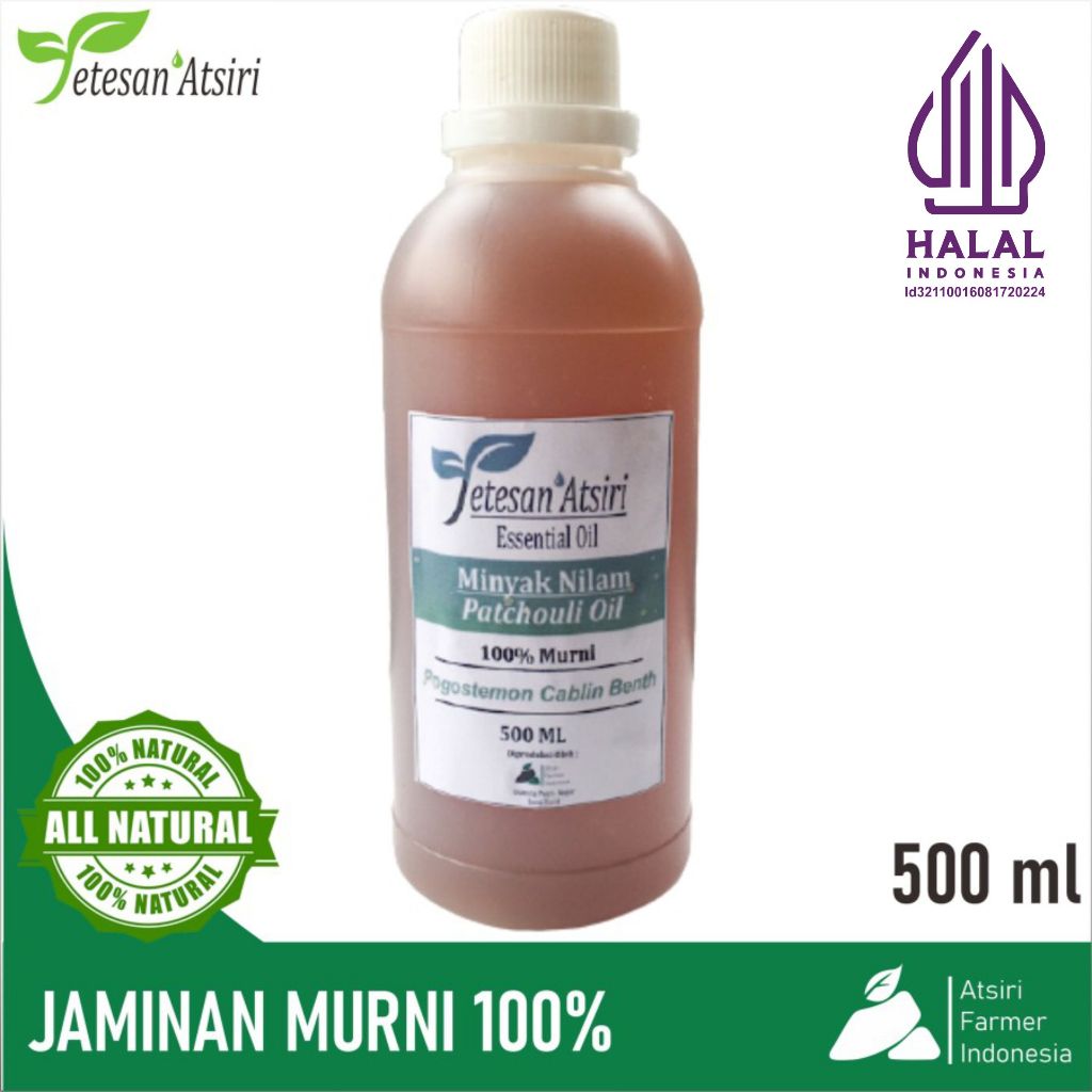 500ml minyak atsiri nilam minyak nilam murni patchouli oil patchouli esensial oil minyak esensial