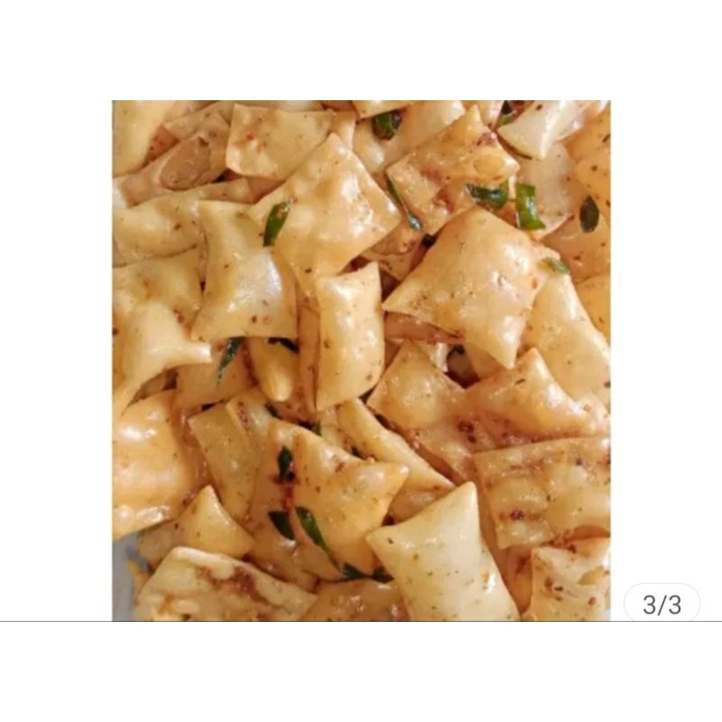 

keripik pangsit asin gurih daun jeruk/kerupuk/kemasan 500 gr