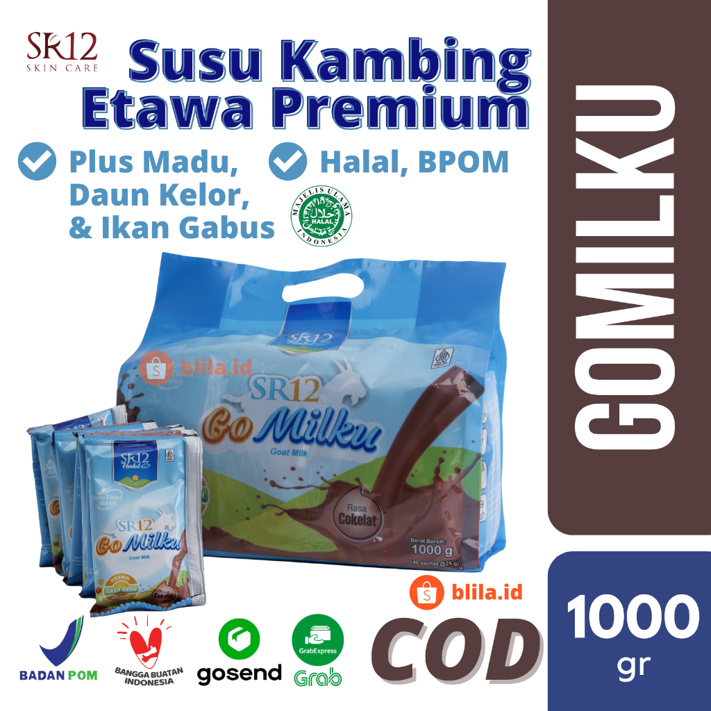 

Sachet Gomilku Cokelat 25gr ISI 10pcs Pouch Pakage 40pcs Renteng SR12 Go Milku Kurangi Kolestrol