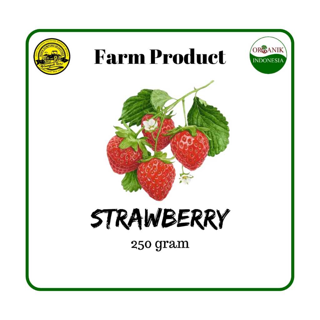 

Strawberry organik segar 250 grm
