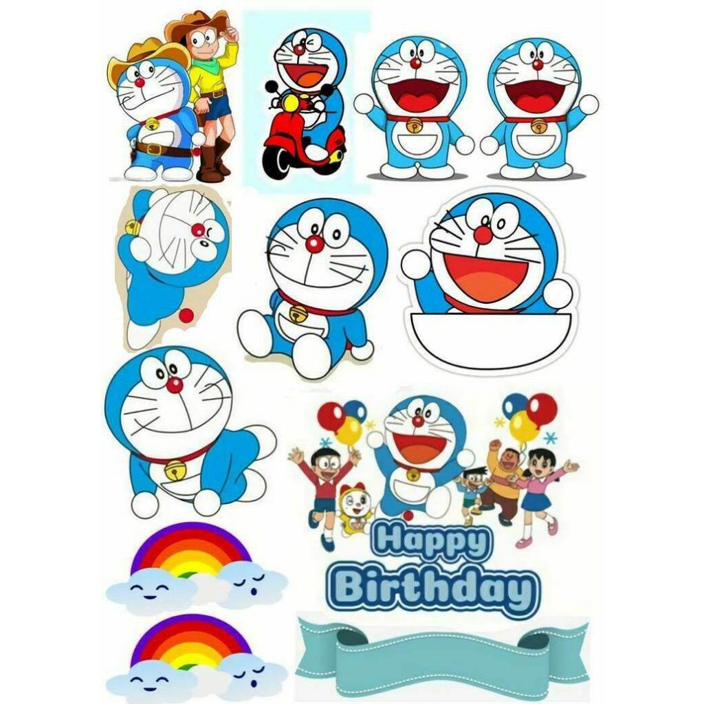 TOPPER DORAEMON | TOPPER KUE ULTAH ANAK | TOPPER KUE DORAEMON