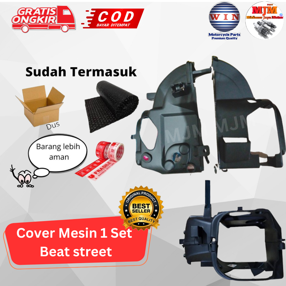 COVER / TUTUP MESIN ATAS BAWAH BEAT FI ESP / STREET 2017 2018 - SCOOPY RING 12 2019 2020