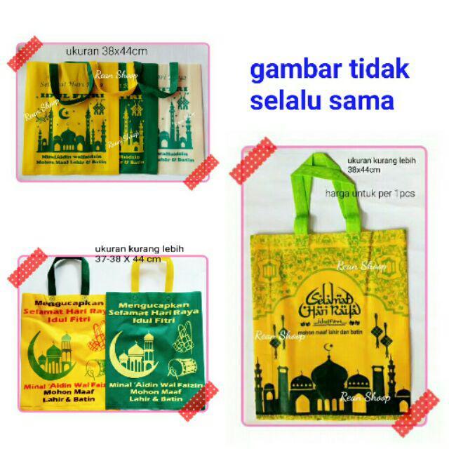 

Tas lebaran goodie bag idul fitri tas bingkisan lebaran idul fitri ukuran besar bahan spounbound