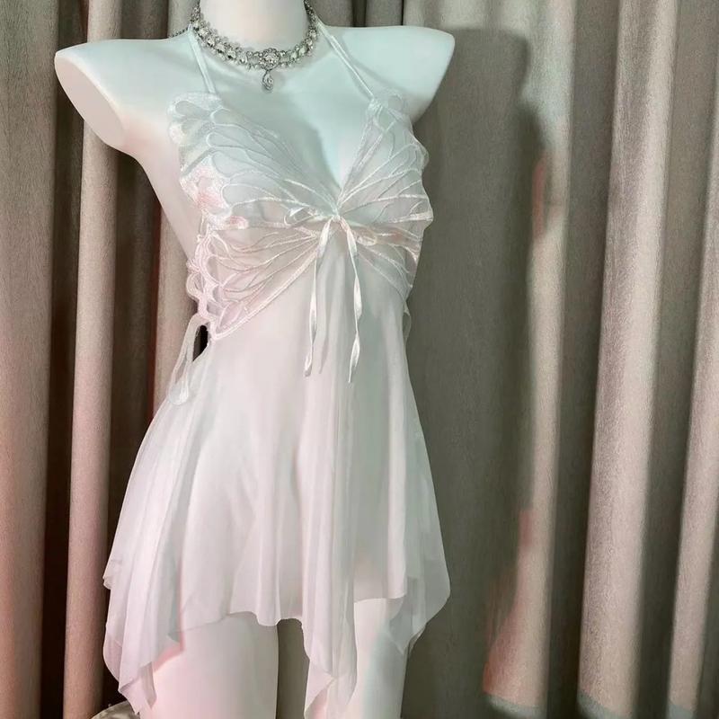 Terlaris Angelia Lingerie Dress Buterfly Baju Tidur Wanita Sexy Dinas Malam Istri Depan Suami Jumbo
