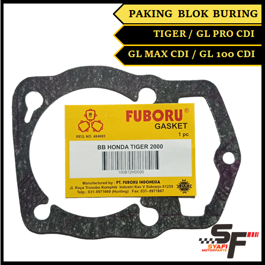 PAKING BLOK BURING TIGER / GL PRO CDI / GL MAX CDI / GL 100 CDI PERPAK GASKET BAWAH / KAS FUBORU