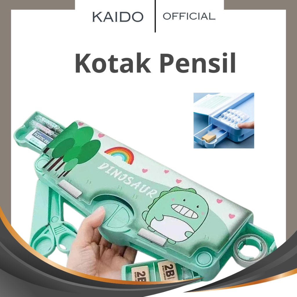 

Kotak Pensil Multifungsi Lengkap Peruncing Gunting Isolasi Penghapus Penggaris Tempat Pensil Karakter Kotak Pensil Anak Lucu