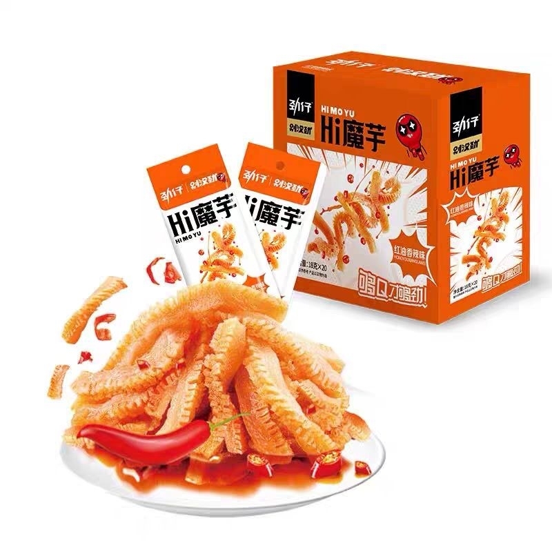 

cemilan jinzai moyu konjac xiang la / pedas siap saji 360gr/20 bungkus / 劲仔魔芋红油香辣味360克/20包