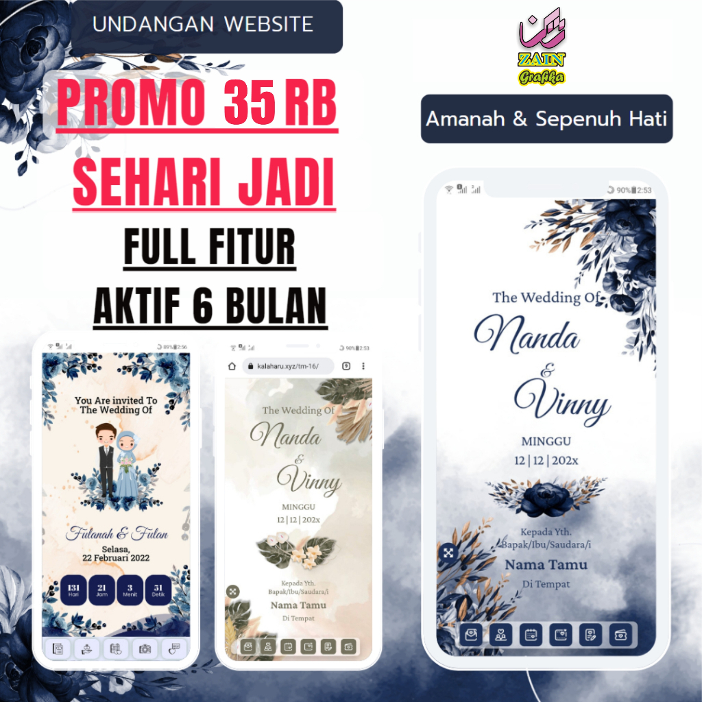 Undangan Digital Website Pernikahan Custom Undangan Online Undangan Website