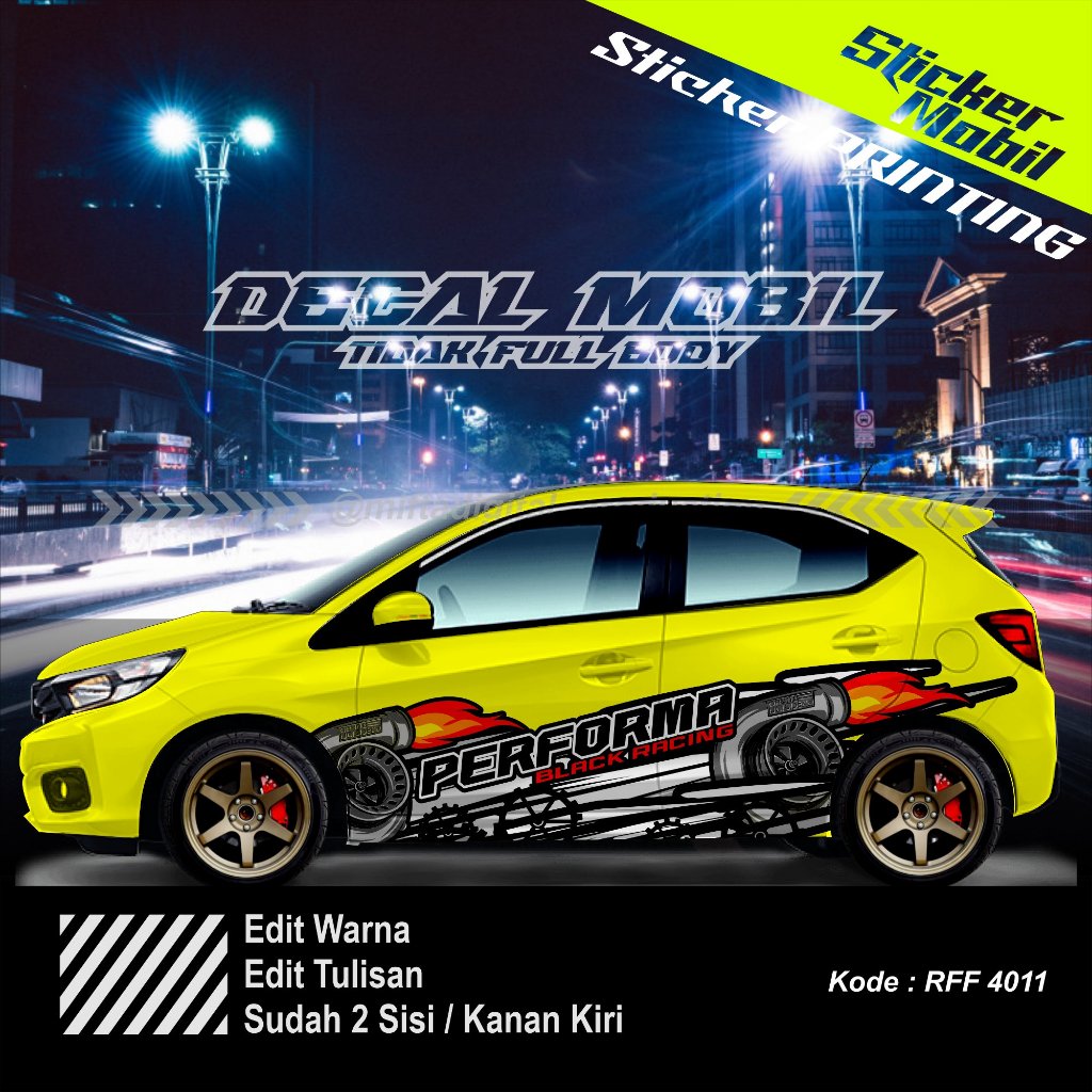 STIKER MOBIL BRIO STIKER LIST BODI SAMPING MOBIL HONDA BRIO ALL TIPE