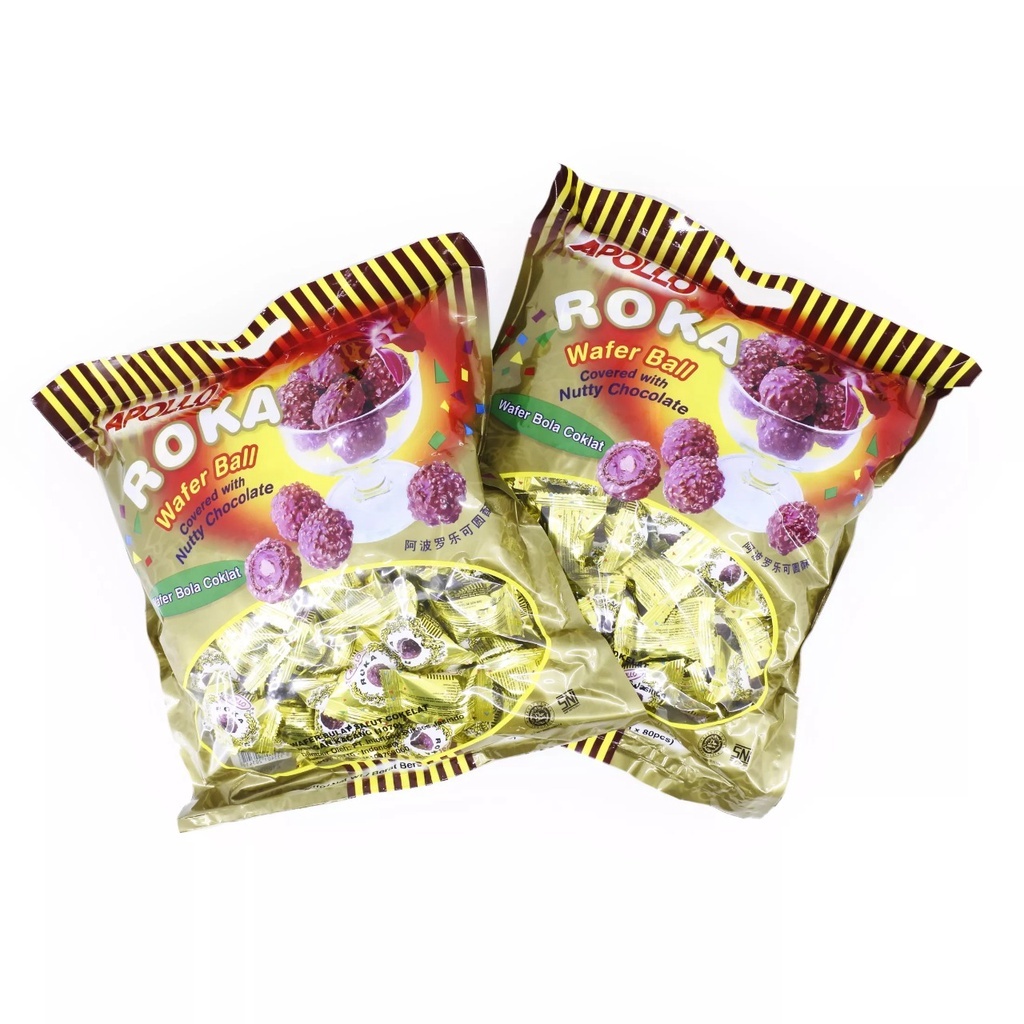 

Roka Apollo 70 Pcs Wafer Ball Coklat Import Oleh Oleh Haji Umroh Original