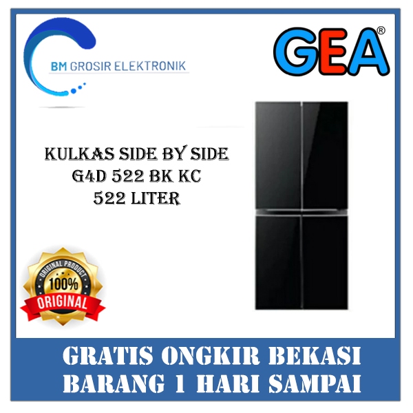 GEA KULKAS G4D 522 BKKC KULKAS SIDE BY SIDE INVERTER