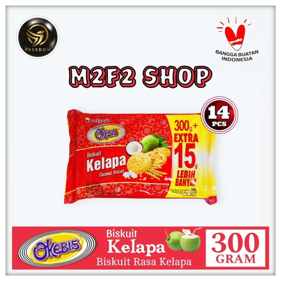 

Okebis Biskuit Kelapa Original | Coconut Biscuit - 300 gr (Kemasan 14 Pcs)