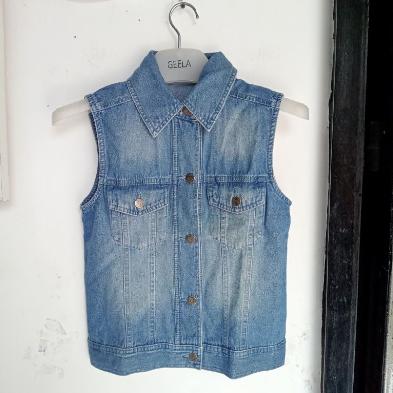 rompi geela biru denim (6307)