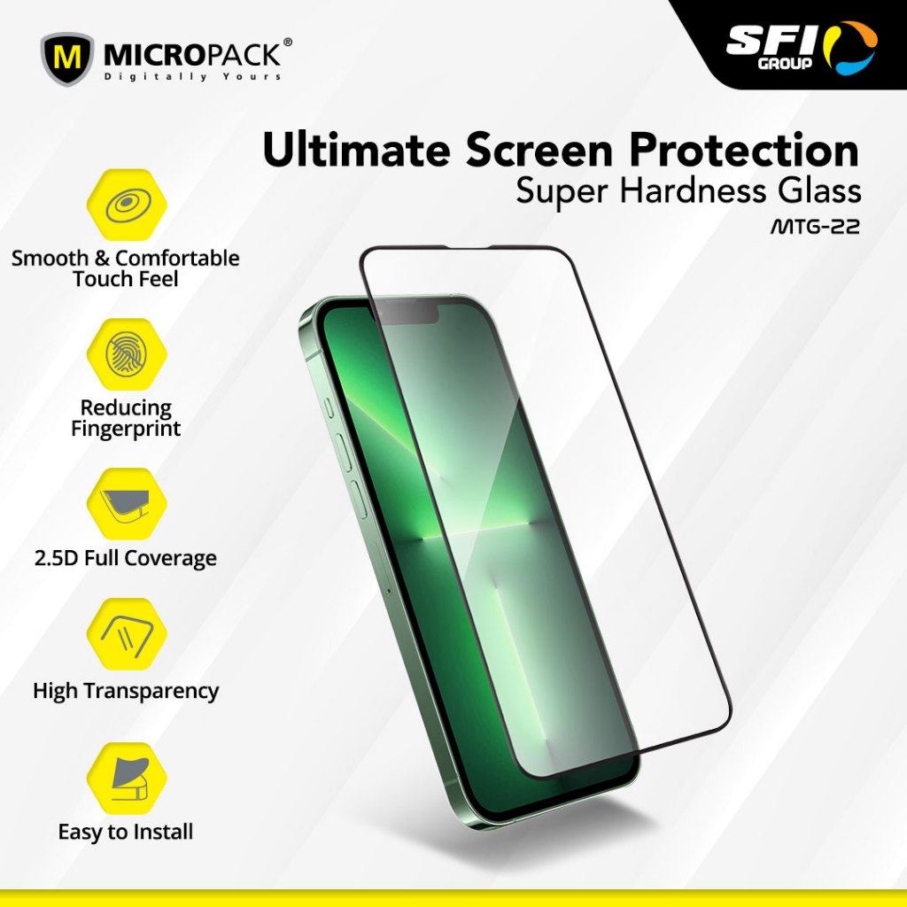 MICROPACK SCREEN PROTECTOR IPHONE 13/13 PRO - DEFENDER (6921489123353)