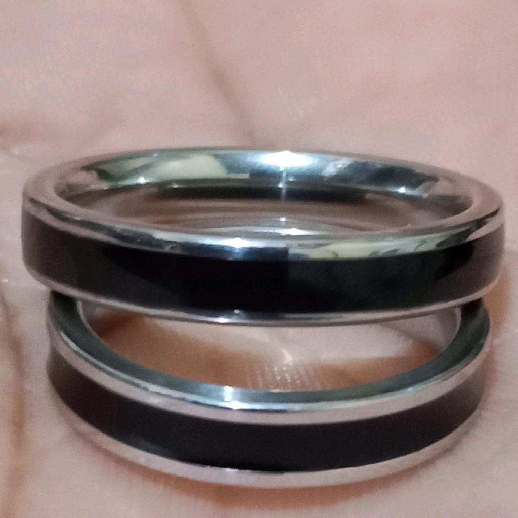 Cicin TITANIUM Cicin Anti Karat CINCIN Cutom Nama Cincin SILVER