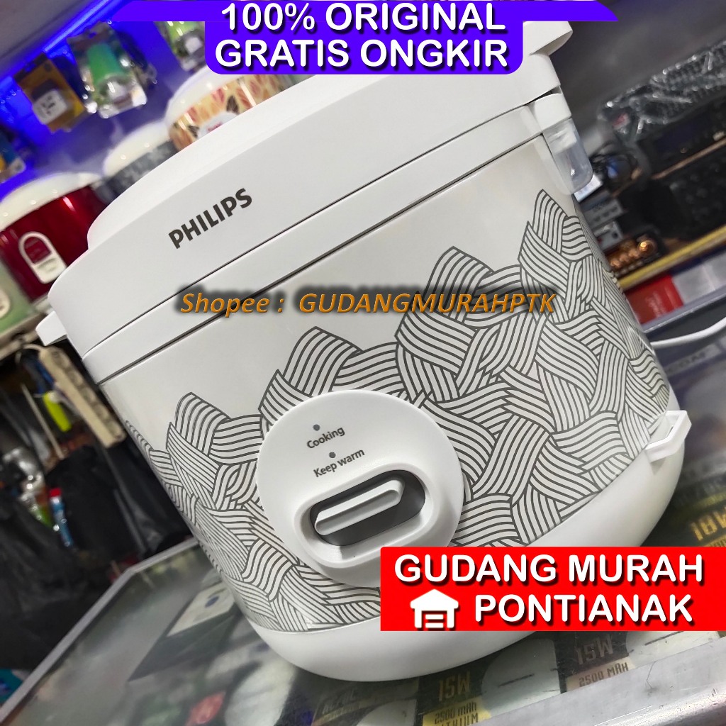 Ricecooker Philips Magic Com Rice Cooker Philip HD 3003 Series 1000 Batik Putih HD 3003/33 Magic com