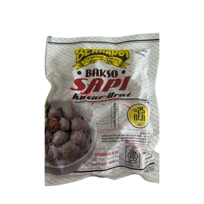 

BERNARDI BAKSO SAPI URAT | KASAR 360GR 25BUTIR