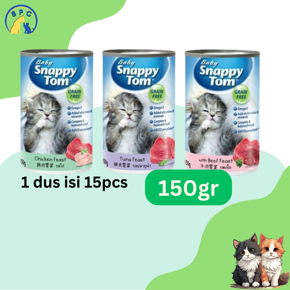 BABY Snappy TOM 150 gr Kaleng Makanan Basah Premium Cat Food