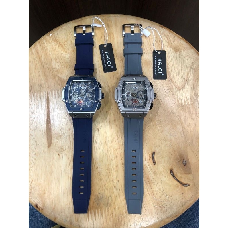 Jam Tangan Pria Halei Strap Rubber Krono Aktif Original