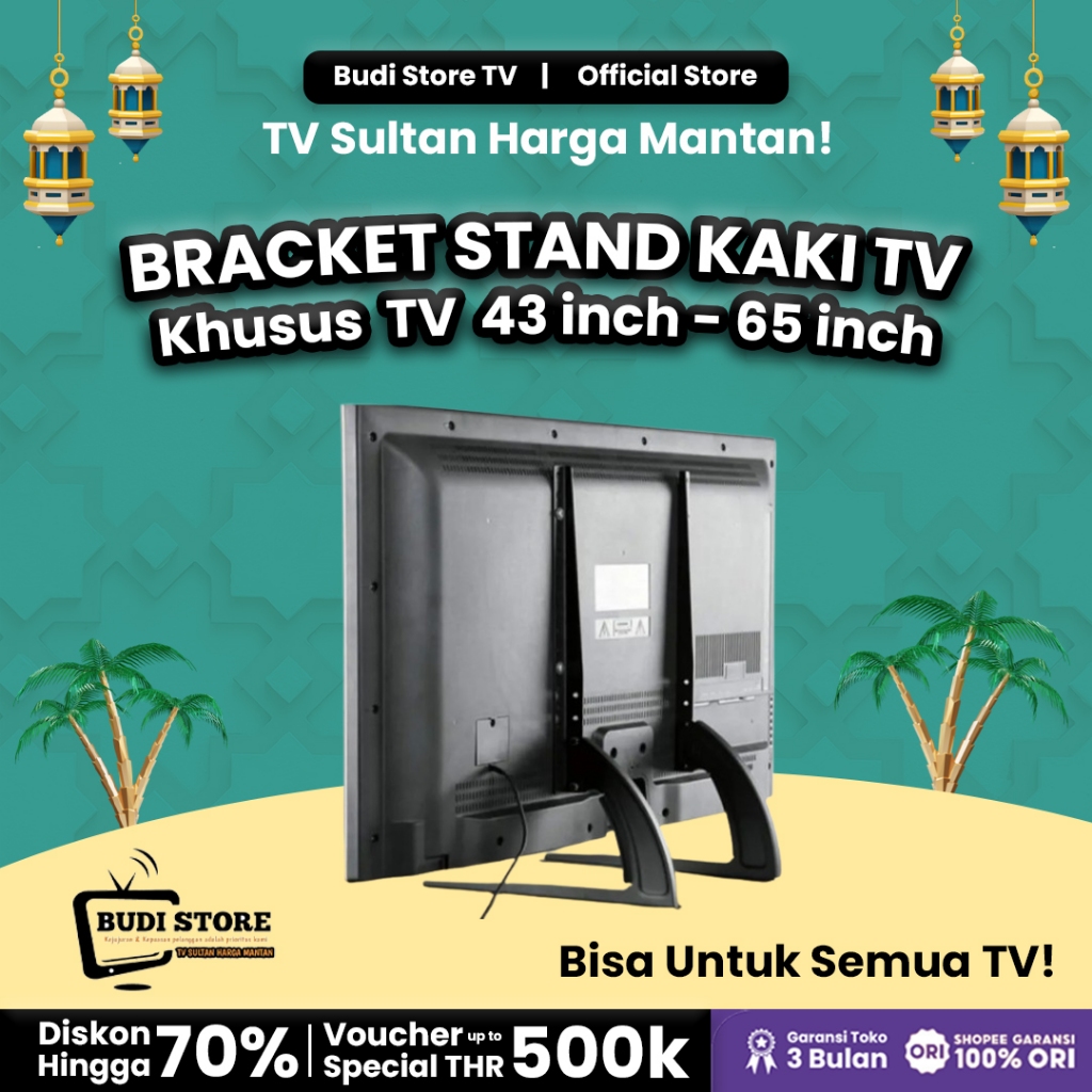 Kaki TV Stand Bracket Led LG Kokoh ukuran - 43 50 55 60 65 INCH Letter L