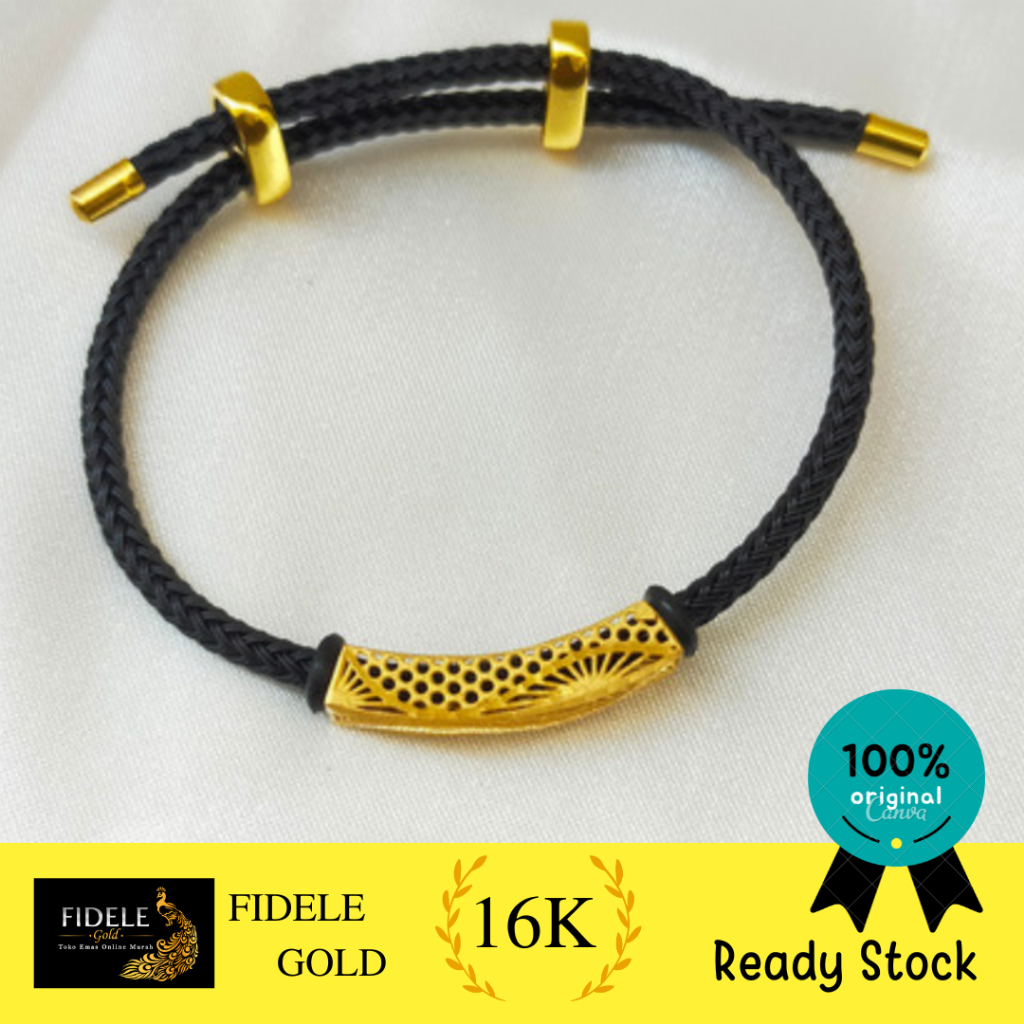 CHARM MAINAN GELANG TEBAL EMAS ASLI EMAS 16K EMAS TUA