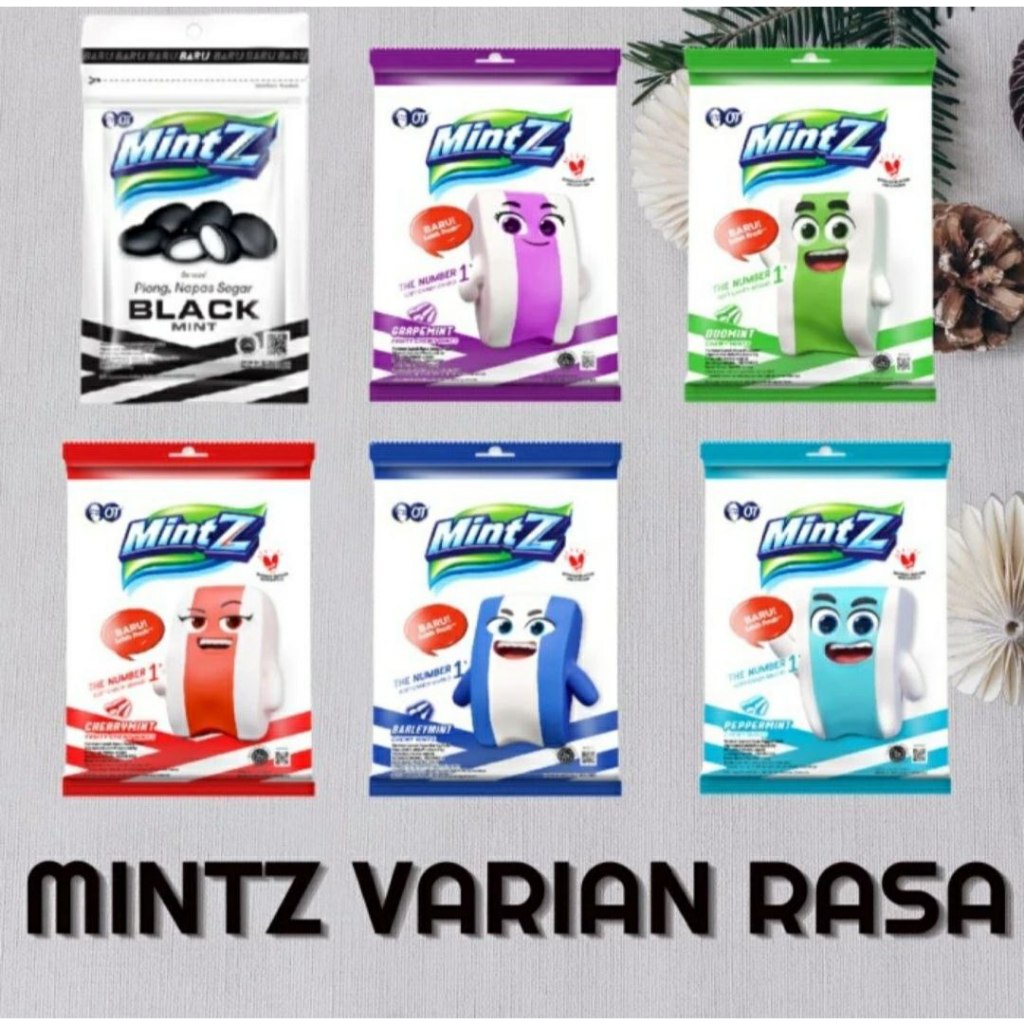 

MintZ permen Chewy varian rasa satuan/ ecer 1 pcs - Black mint