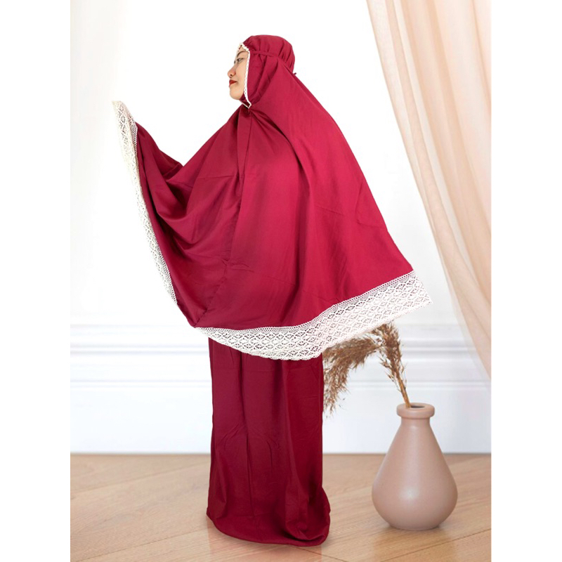 MUKENA KATUN MIKRO RAJUT JUMBO POLOS