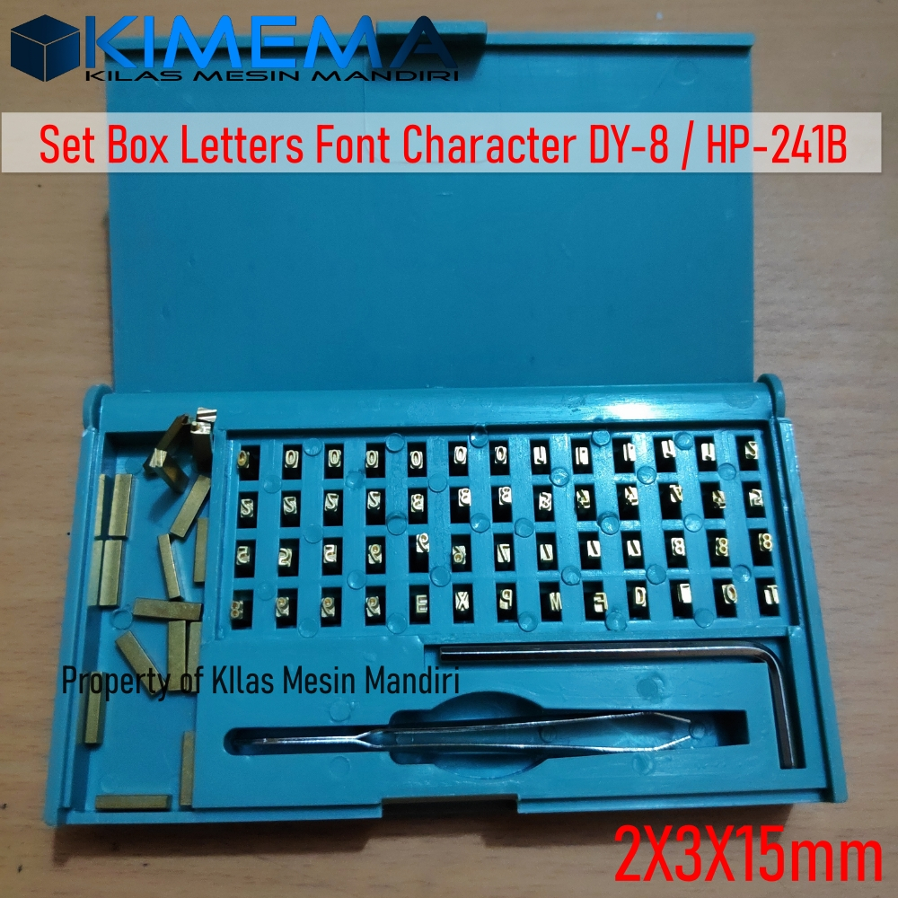 

Set Box Letters Font Character Stamp Coding Hualian DY-8 HP-241B