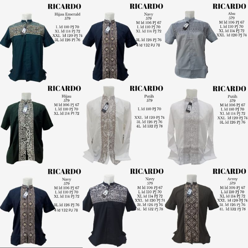 KOKO BORDIR RICARDO LENGAN PENDEK BAJU MUSLIM