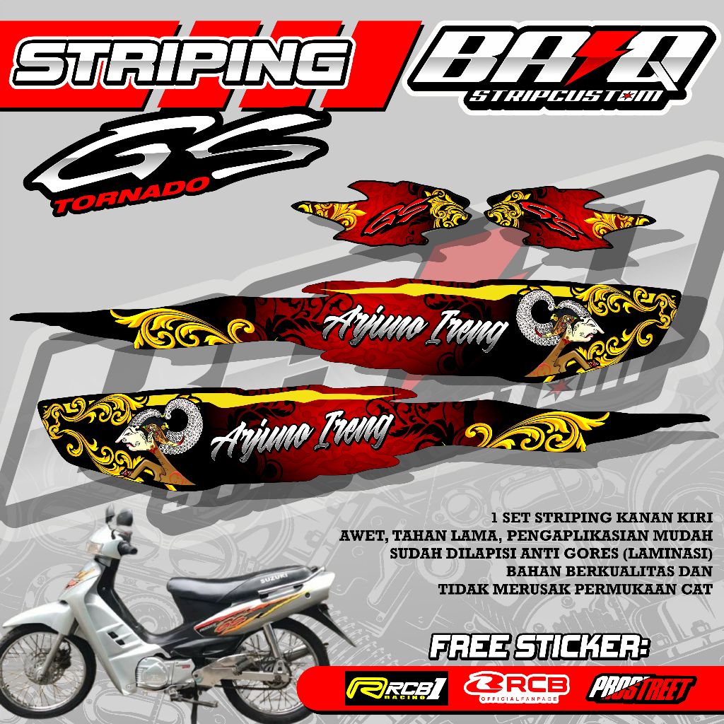 STICKER STRIPING SUZUKI GS TORNADO - STRIPING SUZUKI GS TORNADO ARJUNO IRENG