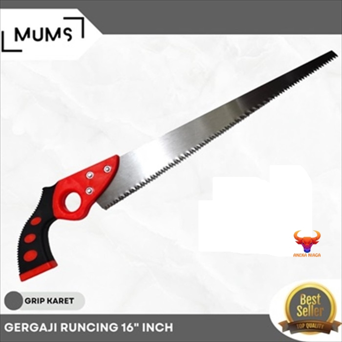 Gergaji Runcing Lancip Teflon Potong Kayu Triplek Kikir Mesin 16" Inch Gergaji Pemotong Ranting Daha