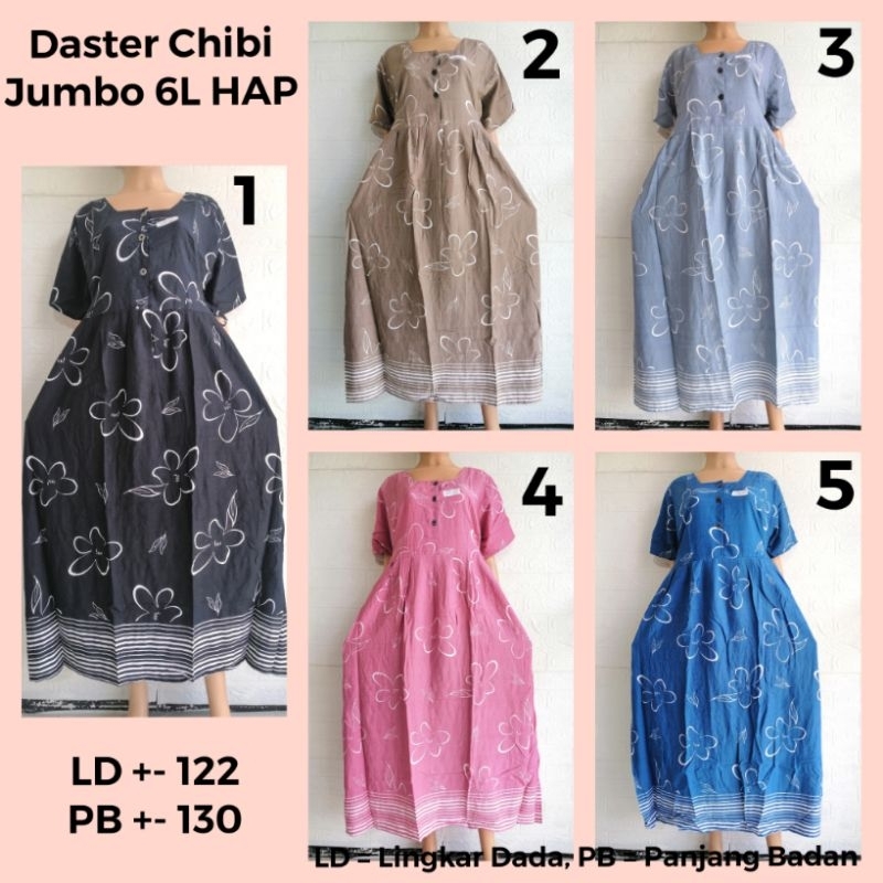 DASTER CHIBI LENGAN JUMBO 6L PENDEK HAP LD 120 CM BUSUI FRIENDLY BU TEJO MHKT + TRSO
