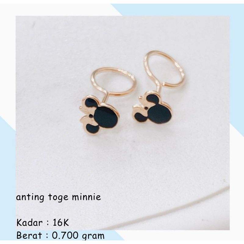 ANTING EMAS TOGE MINNIE MICKEY 16K 0.700Gr
