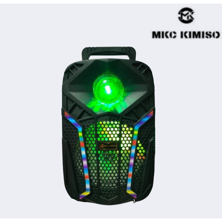MKC KIMISO Speaker Bluetooth Karaoke Black Spider 15600 QS-4813 Super Bass 8 Inci Karaoke Speaker Bluetooth Nirkabel Dengan Mic Gratis