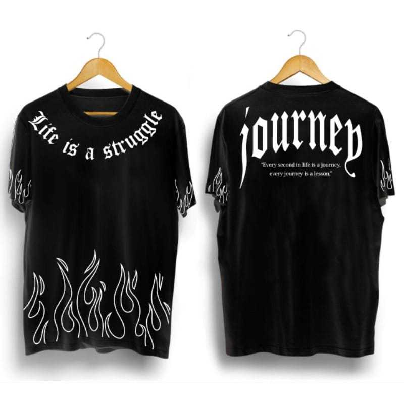 KAOS LENGAN PENDEK JOURNEY BAHAN vista terry PREMIUM DISTRO