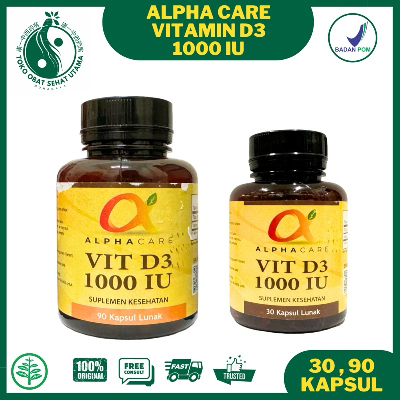 ALPHA CARE VITAMIN D3 1000 IU / Suplemen Kesehatan Vit D / alfacare alphacare