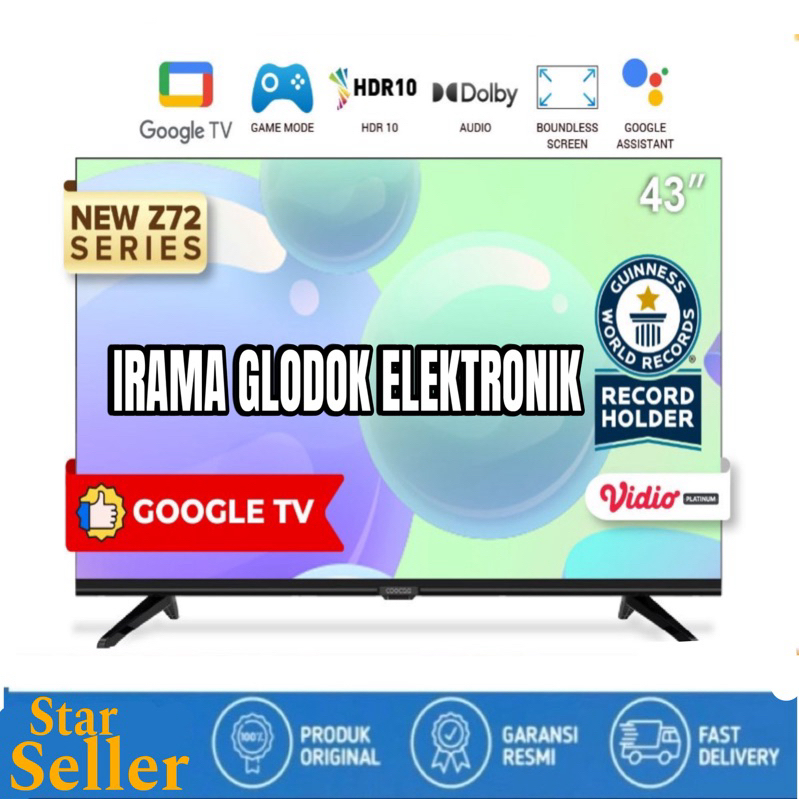 [Google TV] COOCAA 43 InchAndroid Smart LED TV - Flicker Free (COOCAA 43Z72)