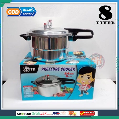 Presto Happy Call/ TD Original Pinggang Steamer 8 Liter/panci presto stainless terlaris