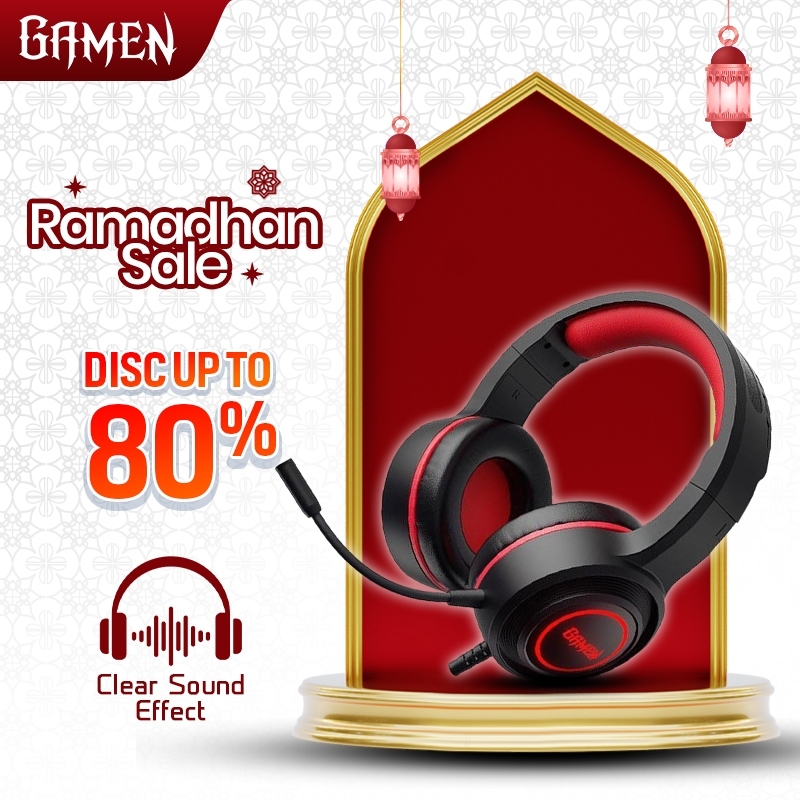 HEADPHONE BANDO GAMEN GH100 EXTRA BASS+ HIFI AUDIO GAMEN GH100 [SR]