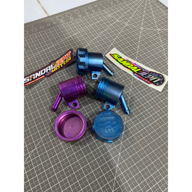 TABUNG MINYAK REM + TUTUP TABUNG MINYAK REM TITANIUM ORIGINAL GR5 VIETNAM TABUNG MINYAK REM FULL TIT